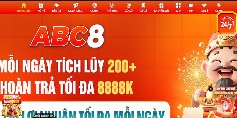 Truy cập trang chủ để thực hiện giao dịch